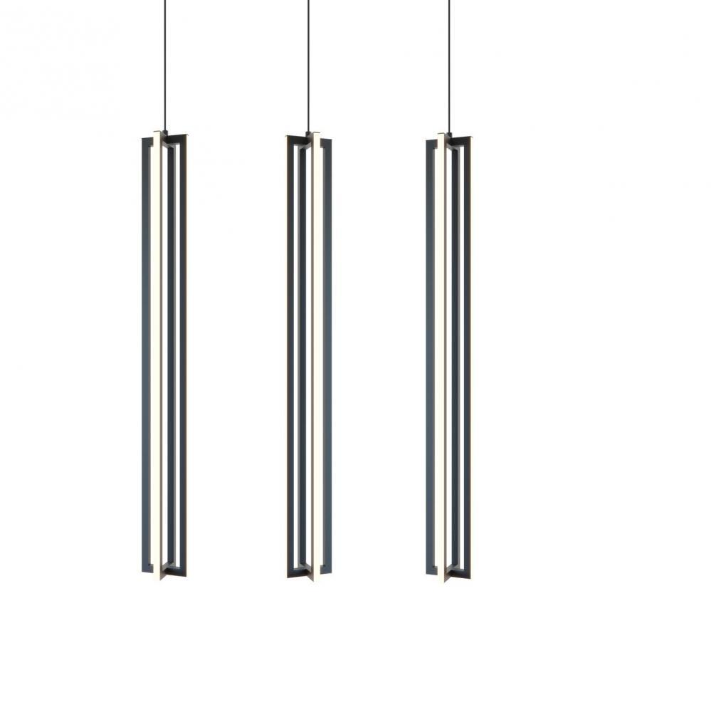 Cass 36'' 3 Light Medium Linear Pendant- BK