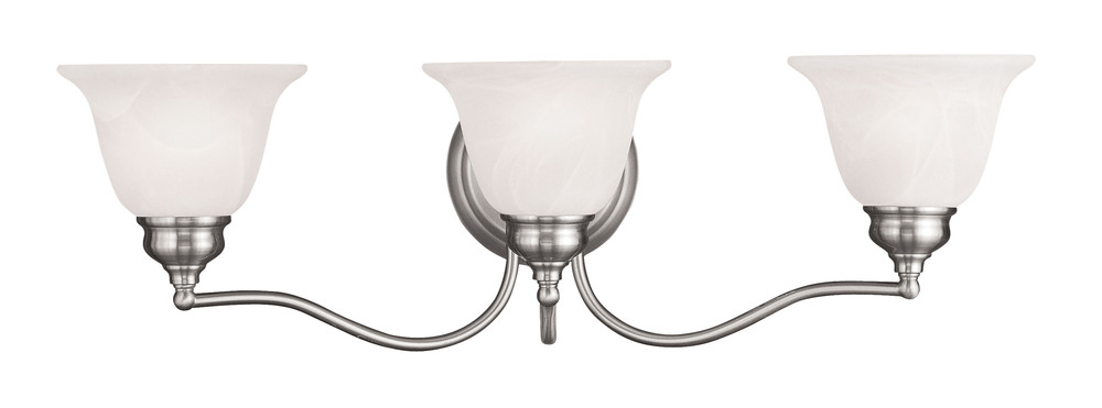 3 Light Brushed Nickel Bath Light