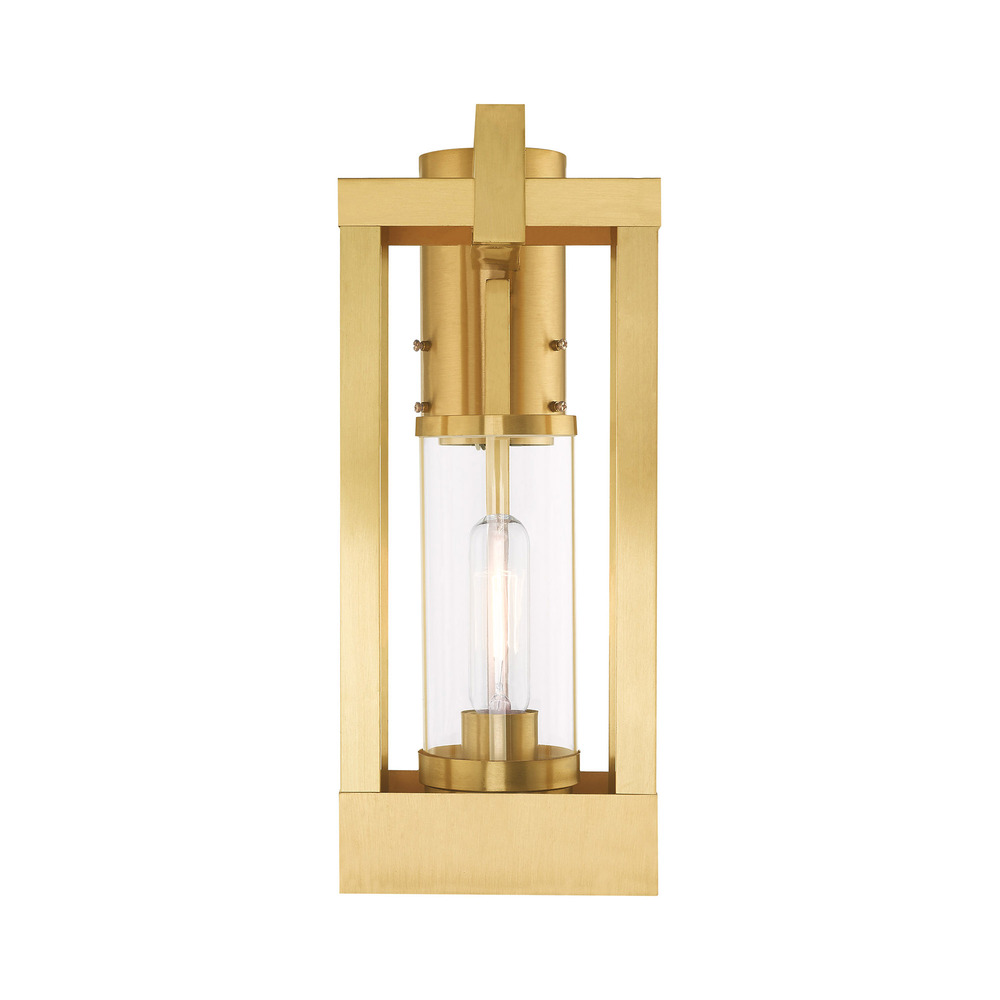 1 Lt Satin Brass Outdoor Post Top Lantern