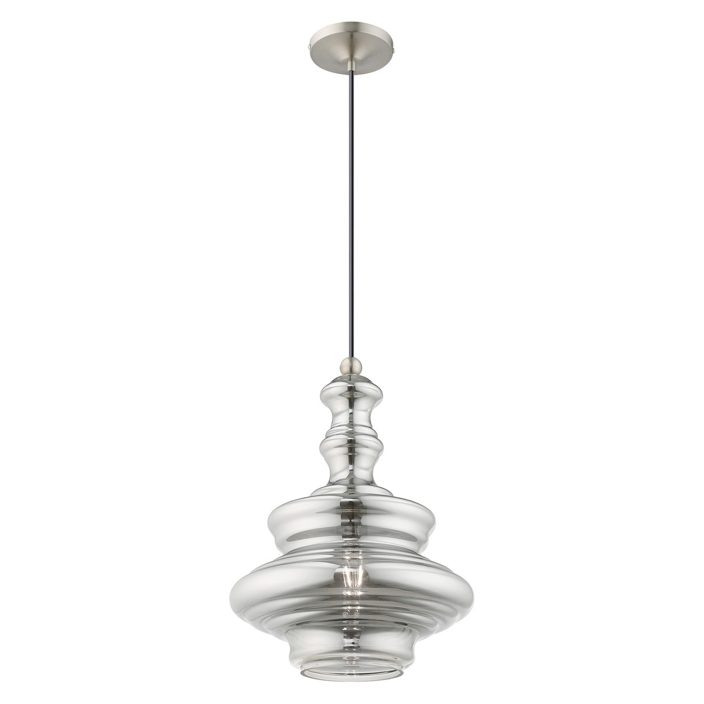 1 Lt Brushed Nickel Mini Pendant