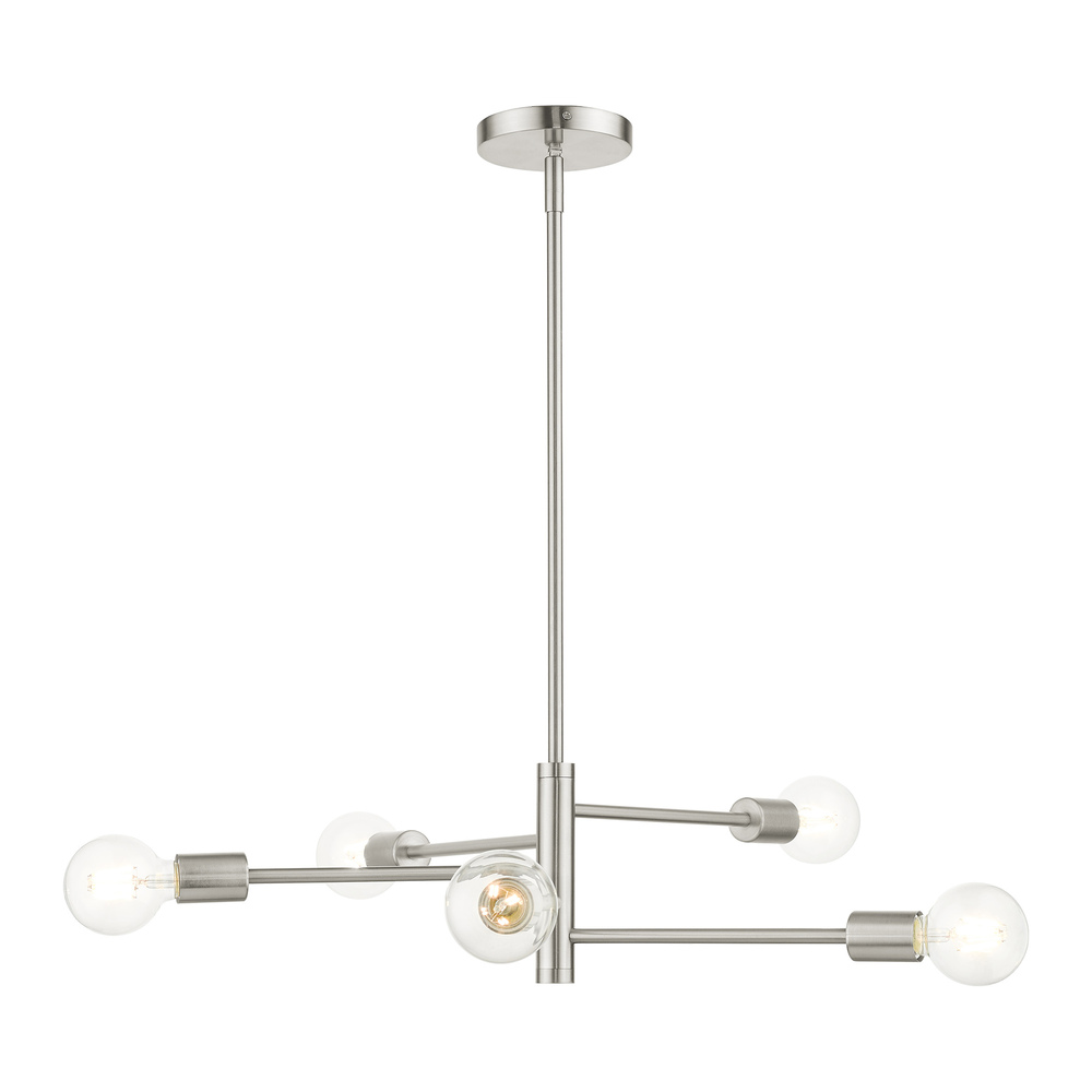 5 Lt Brushed Nickel Chandelier