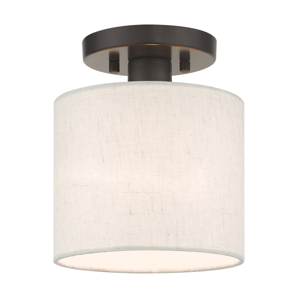 1 Lt English Bronze  Semi Flush