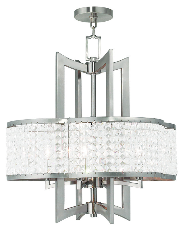 4 Light Brushed Nickel Chandelier