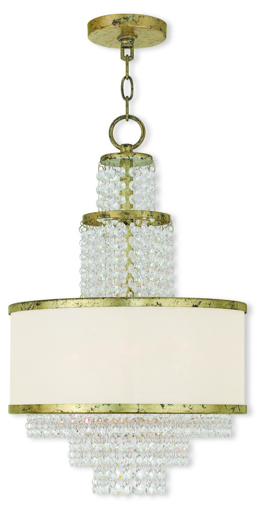 3 Light Winter Gold Mini Chandelier