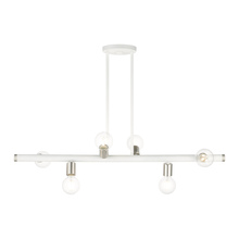 Livex Lighting 45866-03 - 6 Lt White Linear Chandelier