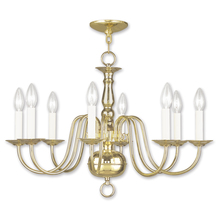 Livex Lighting 5008-02 - 8 Light Polished Brass Chandelier