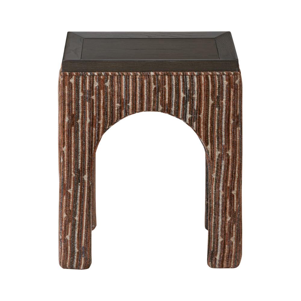 Continental Side Table - Dark Brown Oak/Geo