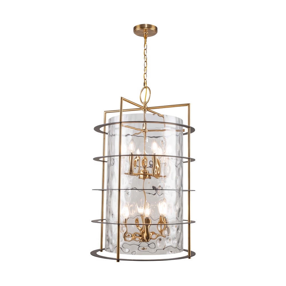 Burford Collection 12-Light Chandelier Brass & Black