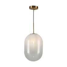 Artcraft AC10630BR - Vita Collection 1-Light Pendant White and Brass