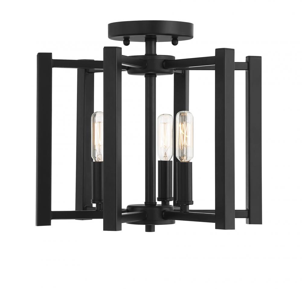 Benson 3-Light Ceiling Light in Matte Black