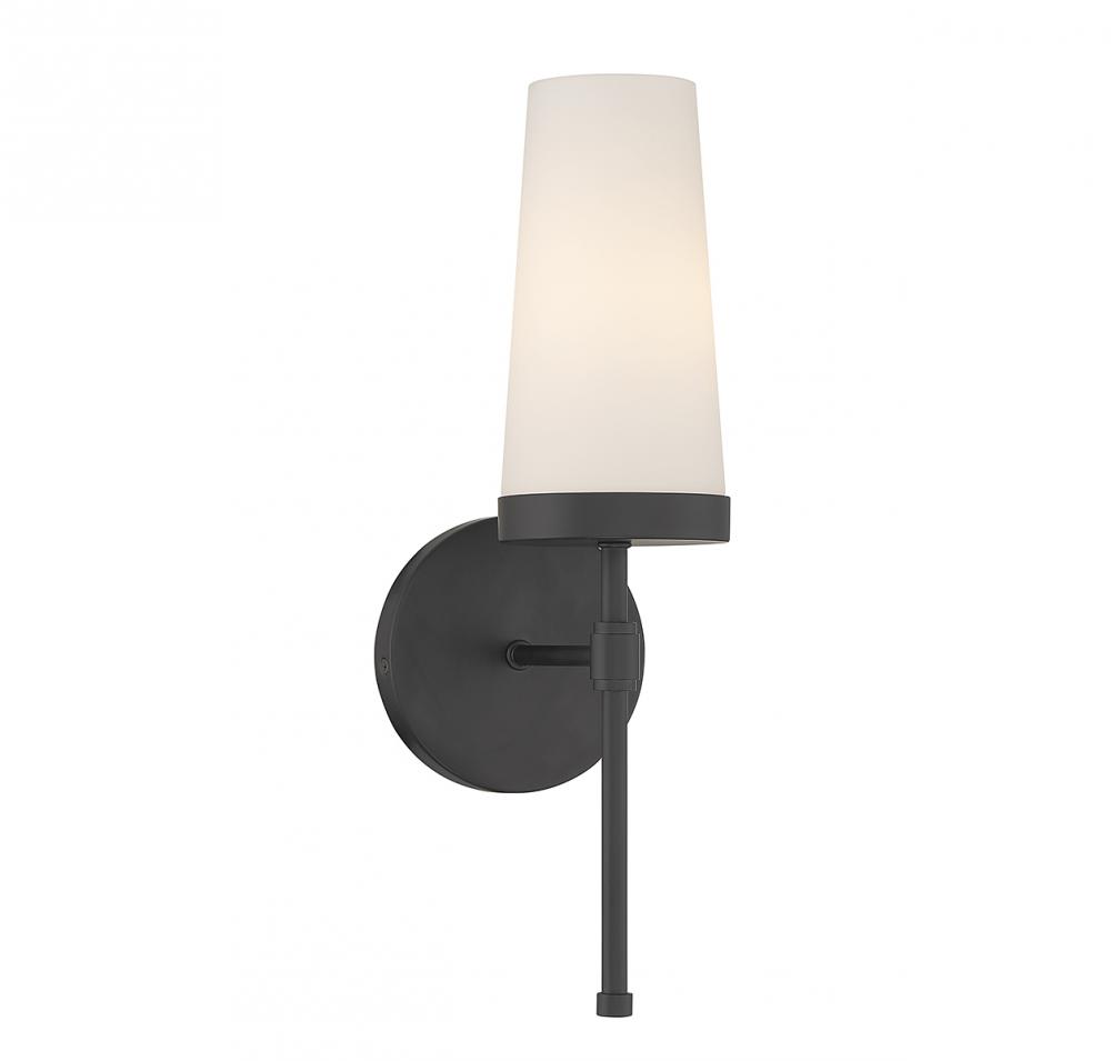 Haynes 1-Light Wall Sconce in Matte Black