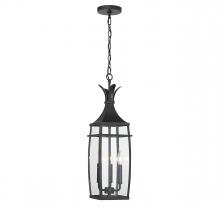 Savoy House 5-763-BK - Montpelier 3-Light Outdoor Hanging Lantern in Matte Black