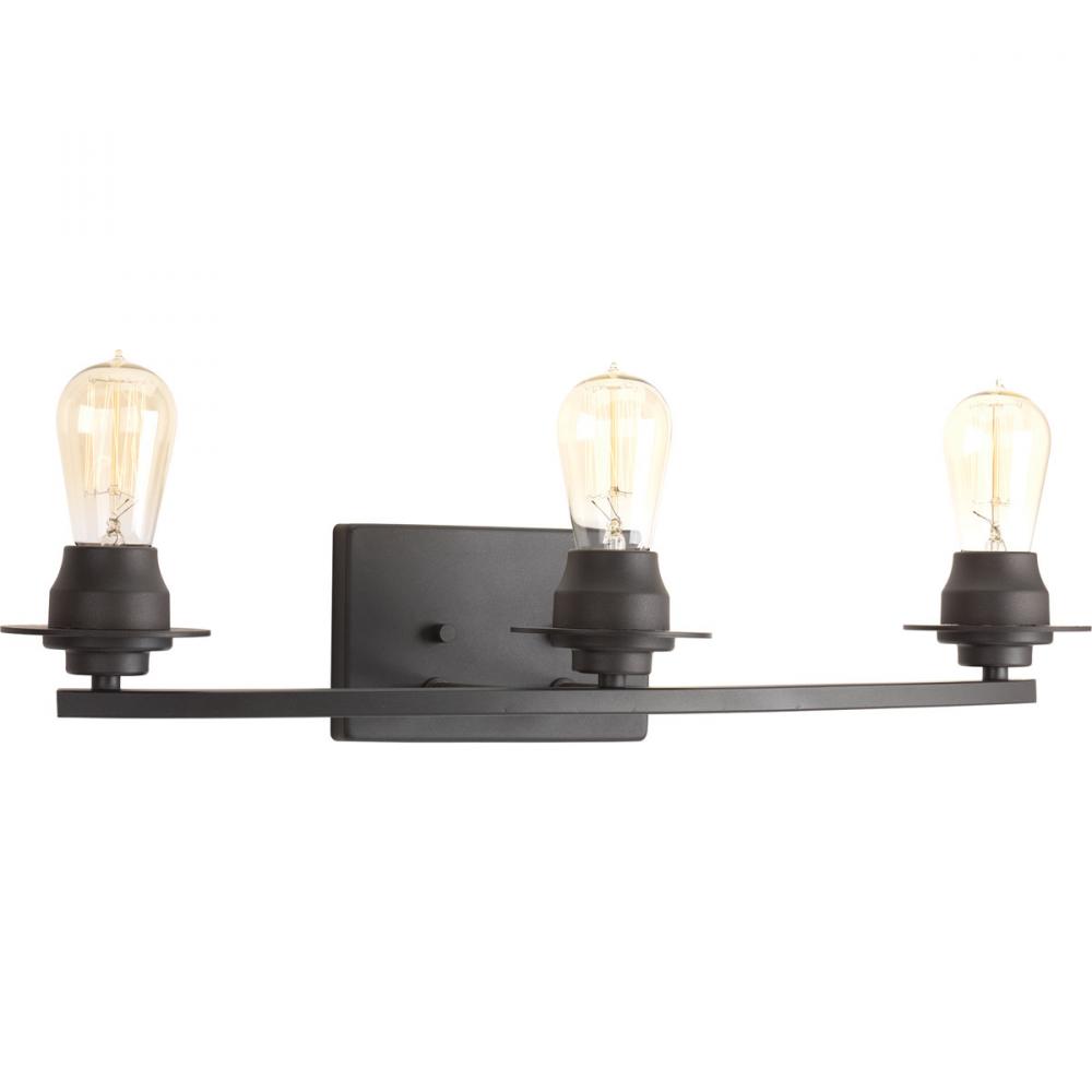 Debut Collection Three-Light Graphite Farmhouse Bath Vanity Light