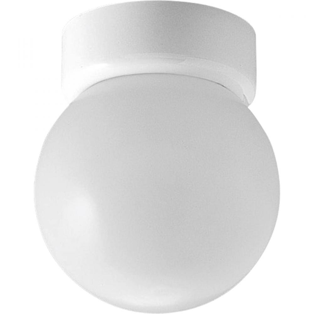 One-Light 6" Glass Globe Close-to-Ceiling