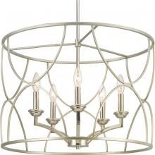 Progress P400178-134 - Landree Collection Five-Light Silver Ridge Luxe Chandelier Light