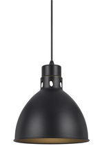 CAL Lighting UP-1109-6-DB - 10.75" Tall Metal Pendant in Brushed Steel