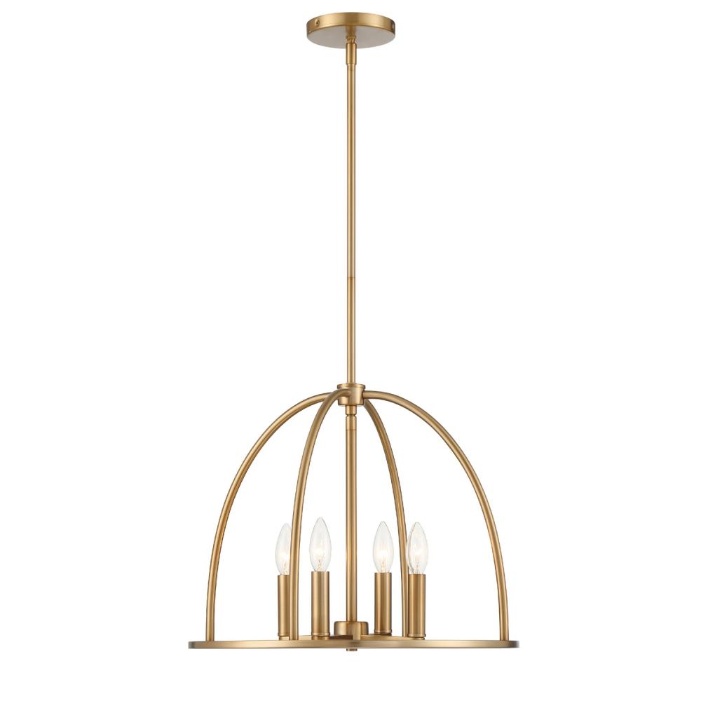 Abbott 4 Light Vibrant Gold Lantern Chandelier