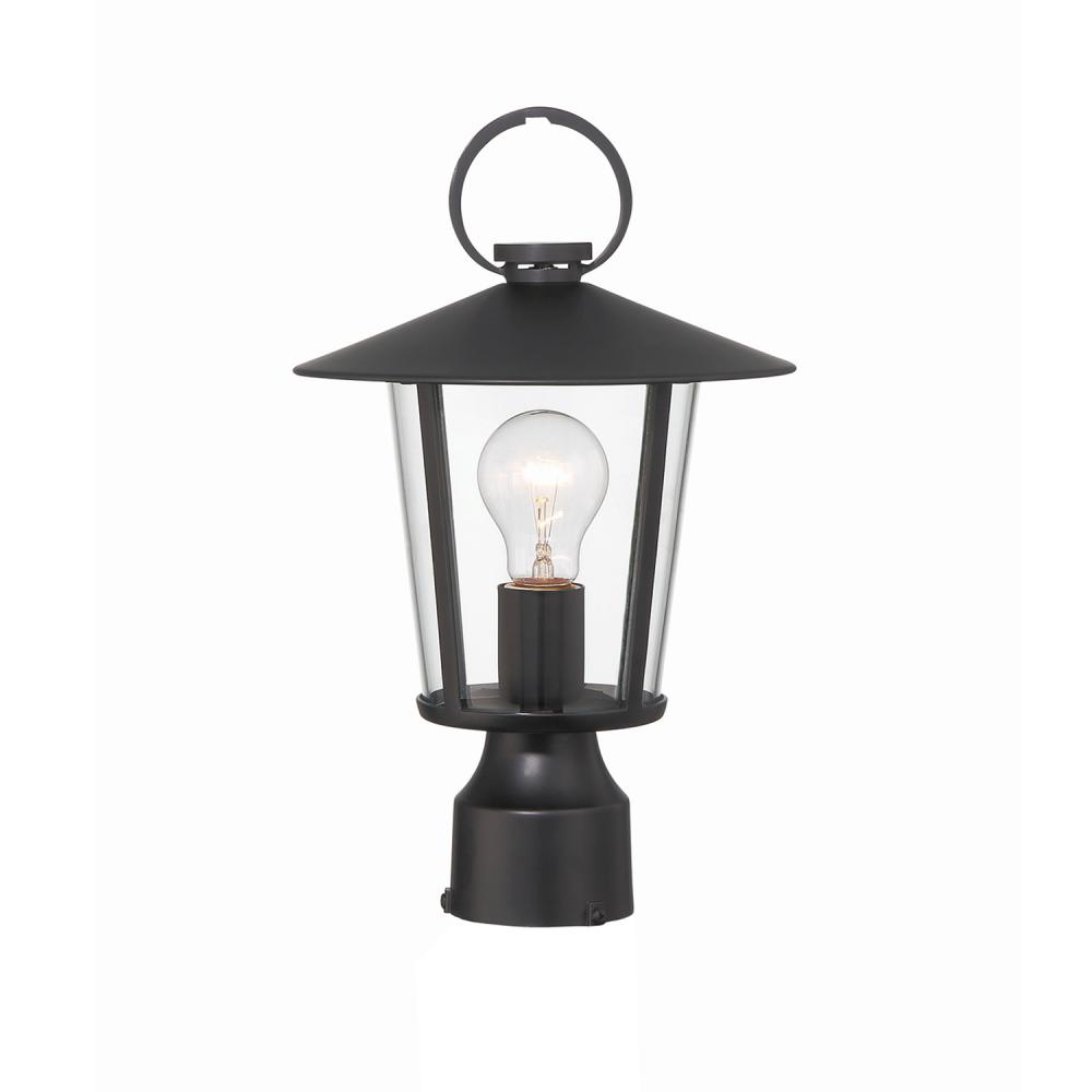 Andover 1 Light Matte Black Outdoor Post