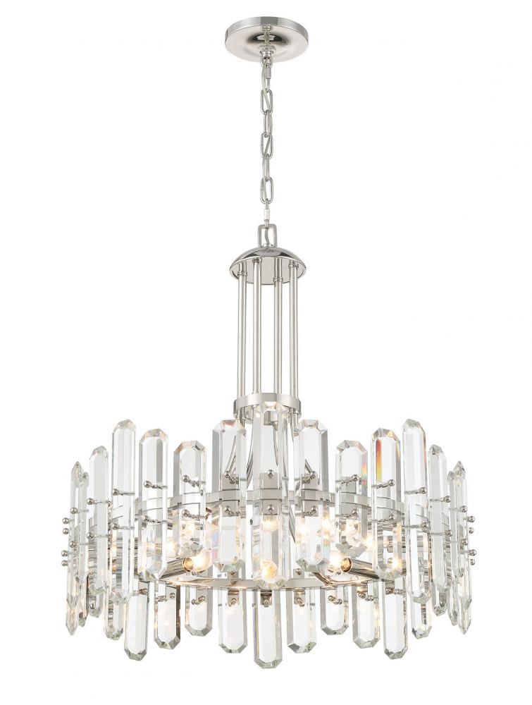 Bolton 8 Light Polished Nickel Chandelier