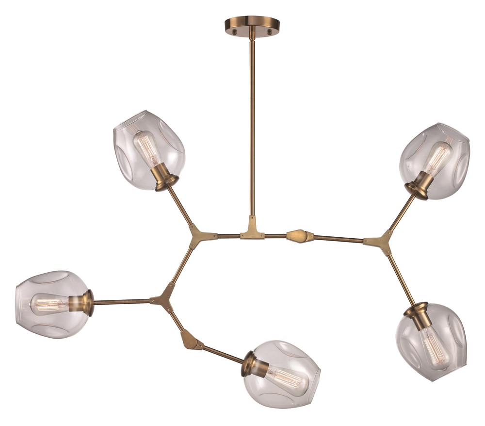 Quantum 41-In. 5-Light, 5-Shade Indoor Pendant