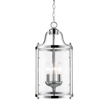 Golden 1157-3P CH - Payton 3-Light Pendant in Chrome with Clear Glass