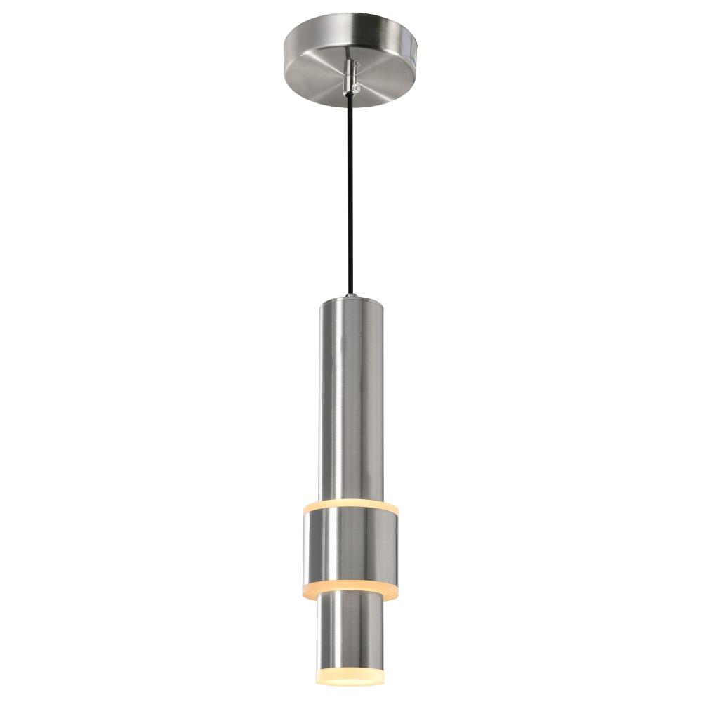 Lena LED Integrated Mini Pendant With Satin Nickel Finish