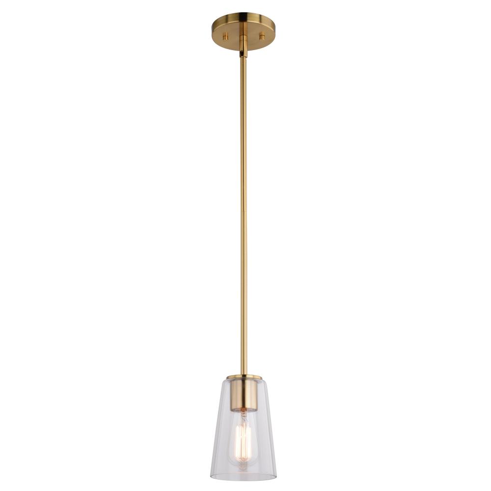 Beverly 4.5-in 1 Light Mini Pendant Muted Brass