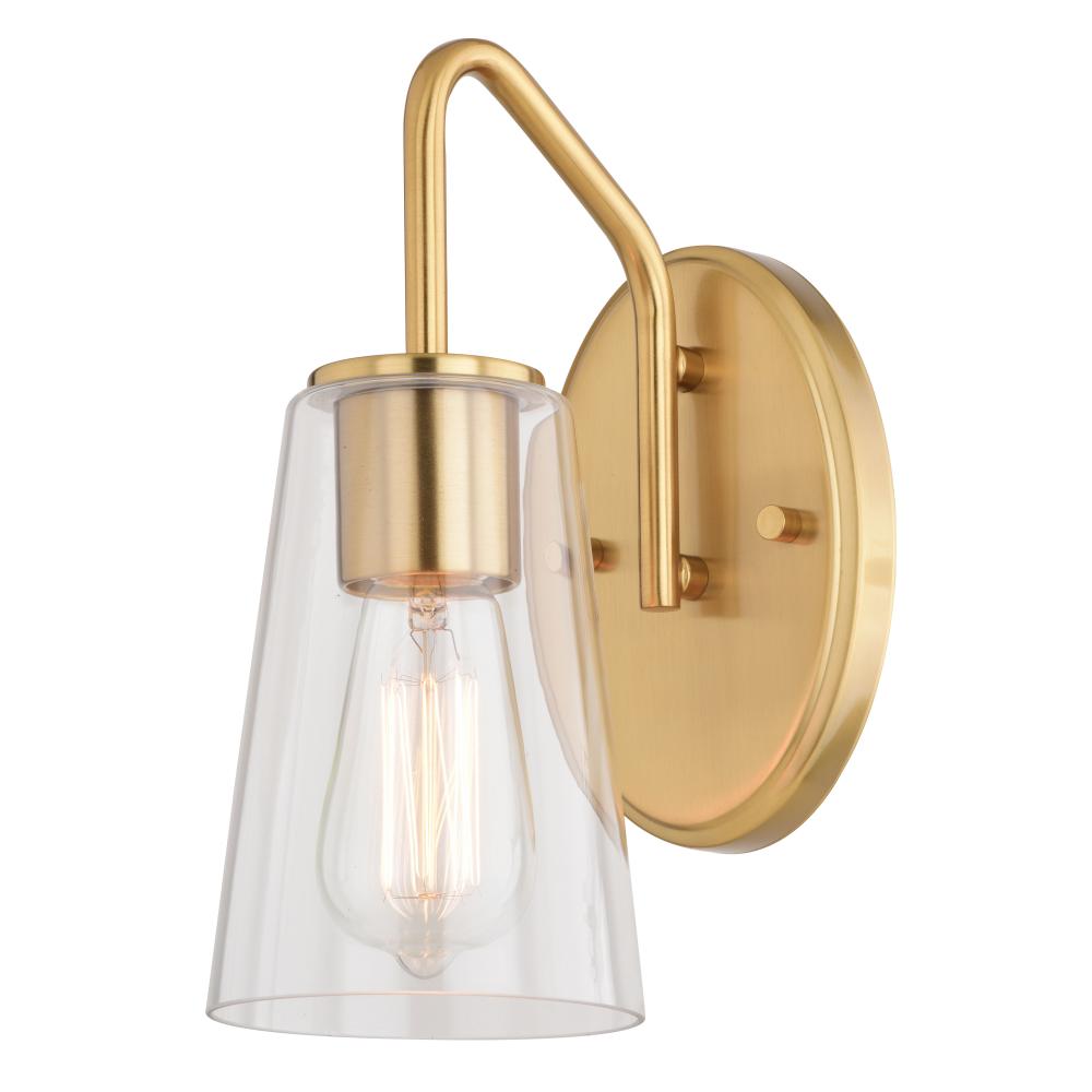 Beverly 1 Light Wall Light Muted Brass