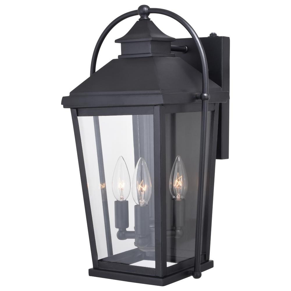 Lexington 9.5 in. W Outdoor Wall Light Textured Black