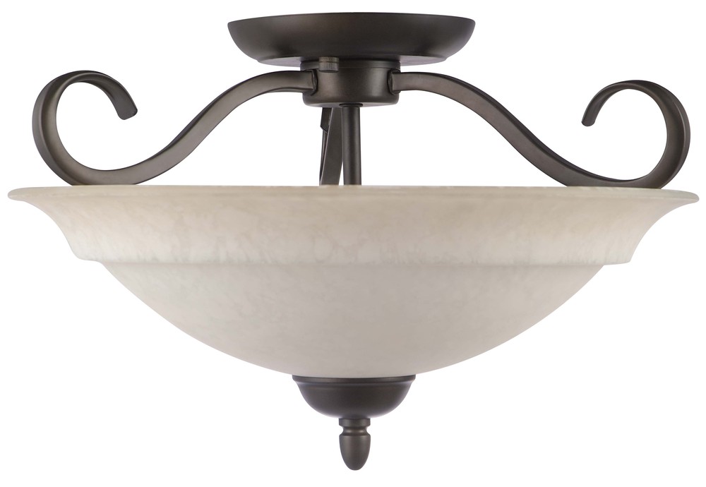 Three Light Semi Flush