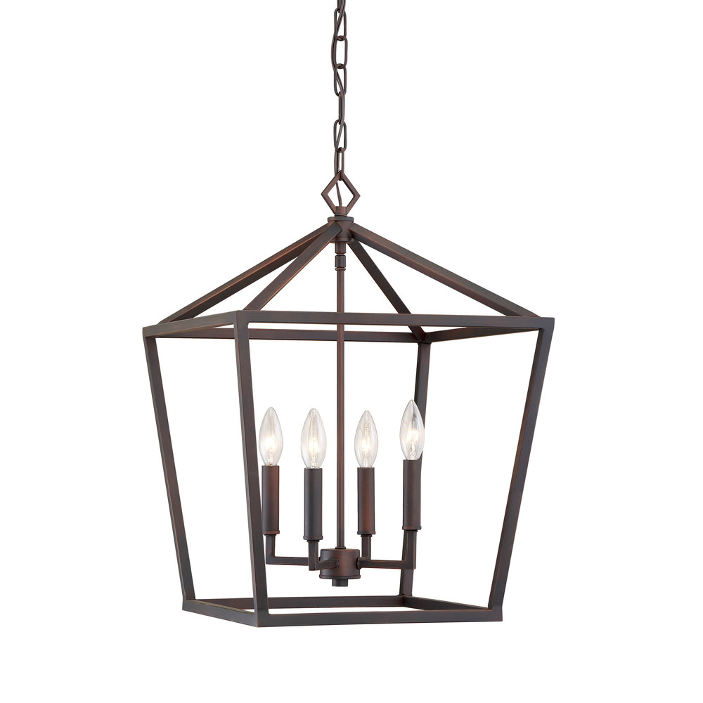 4-Light Pendant light Rubbed Bronze