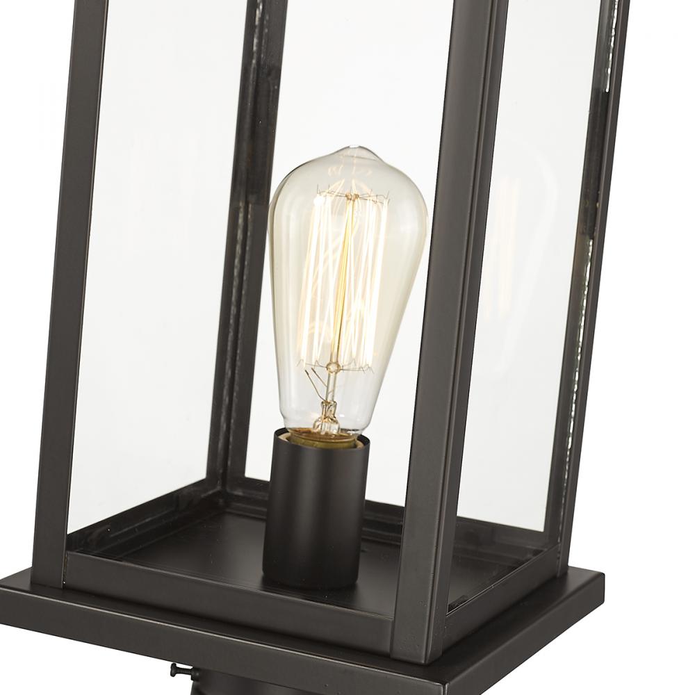 Bowton 1-Light Outdoor Post Lantern Powder Coated Bronze