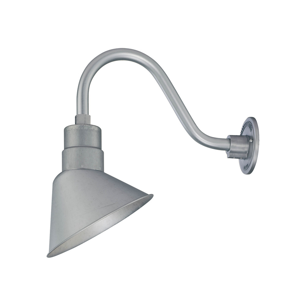 R Series 1-Light Angle Shade Galvanized