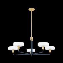 Mitzi by Hudson Valley Lighting H886805-AGB/SBL - Aston Chandelier