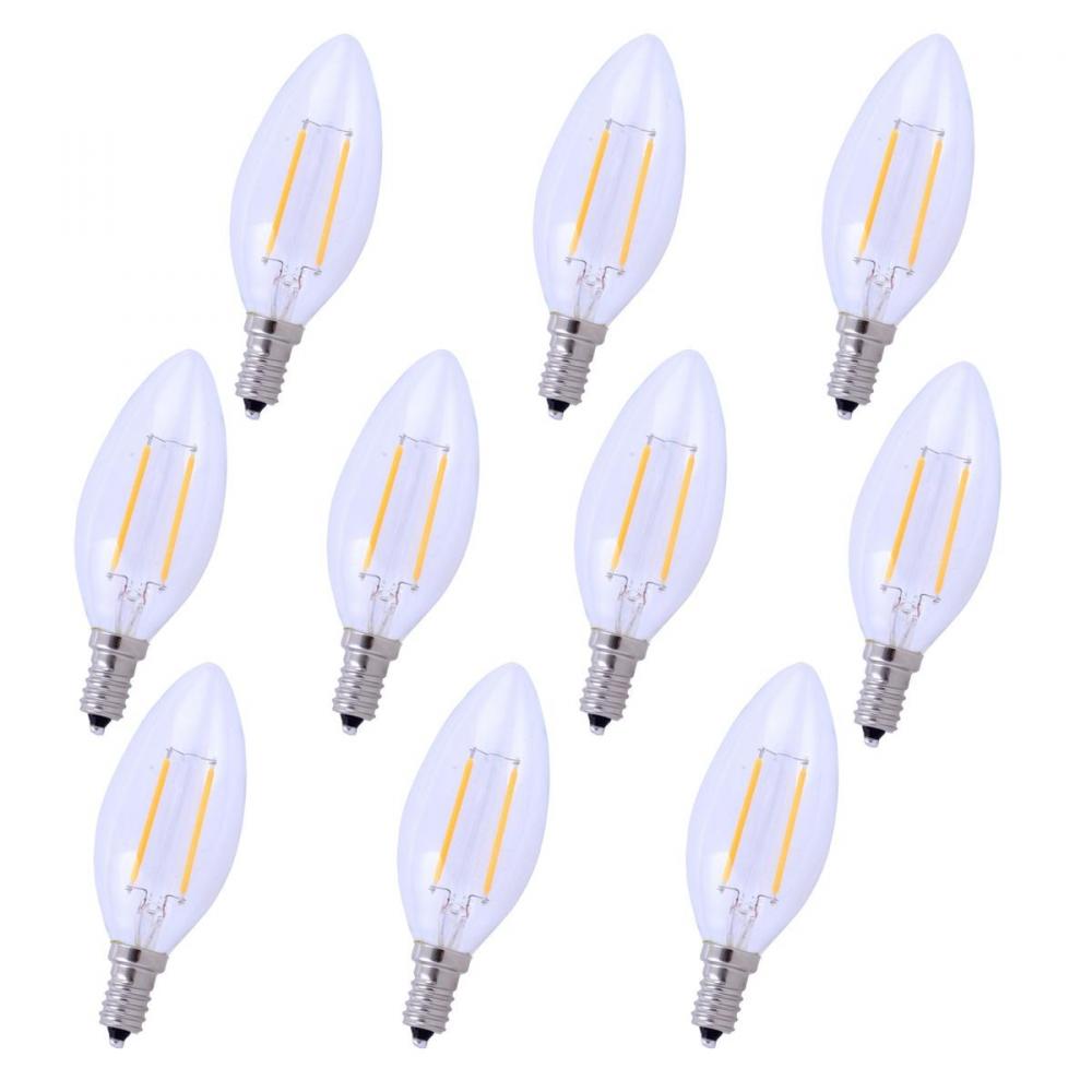 LED E12 CANDELABRA, 3000K, 300 degree, CRI80, ES, UL/CUL, 2.5W, 25W EQUIVALENT, 15000HRS