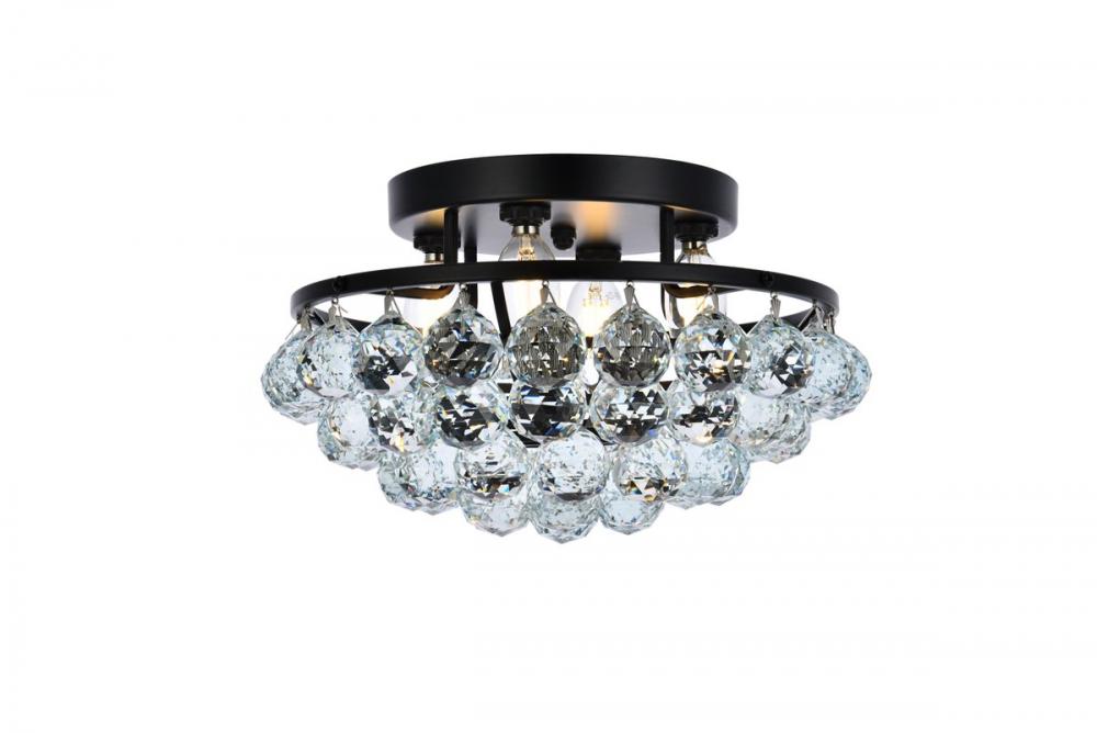 Corona 14 Inch Black Flush Mount