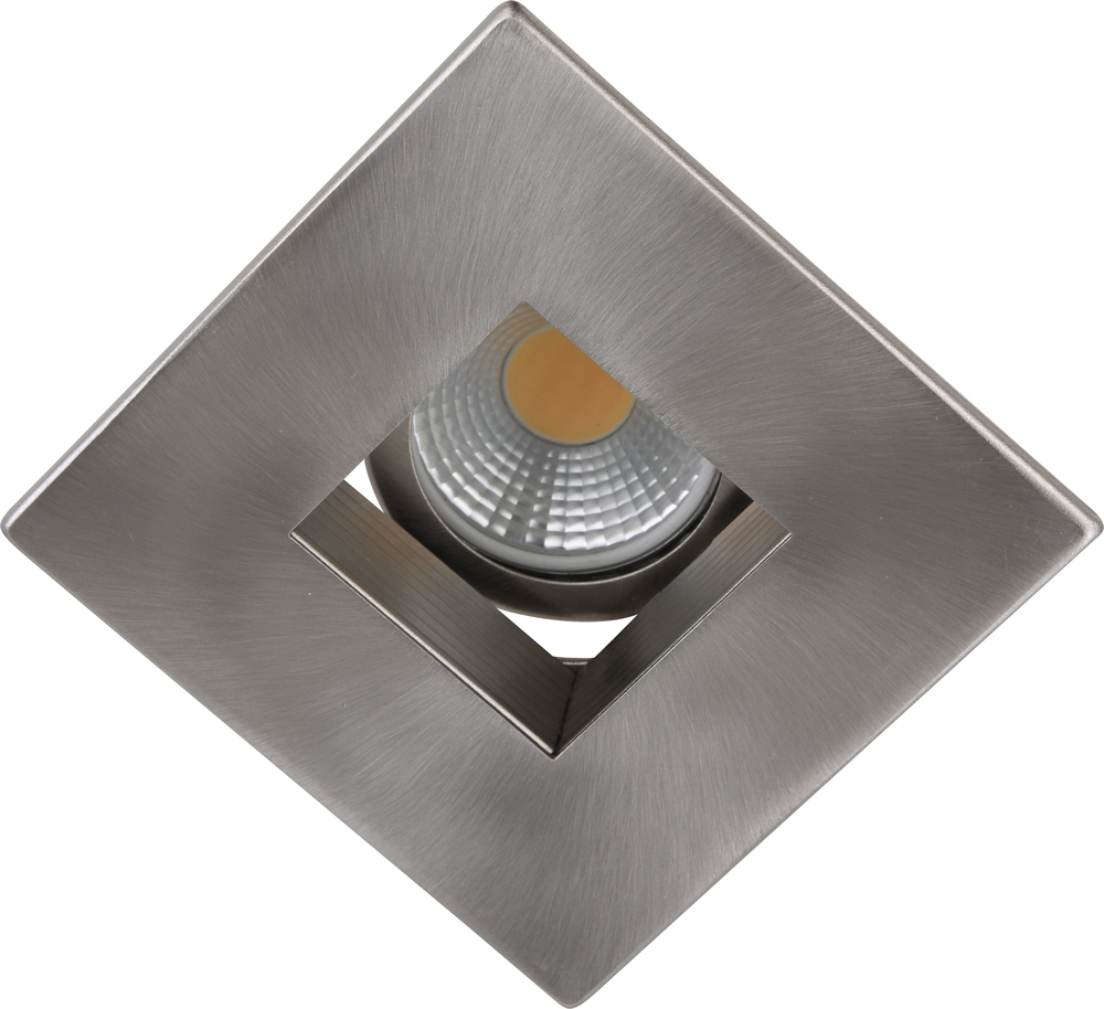 3" Brushed Nickel Square baffle Trim MR16