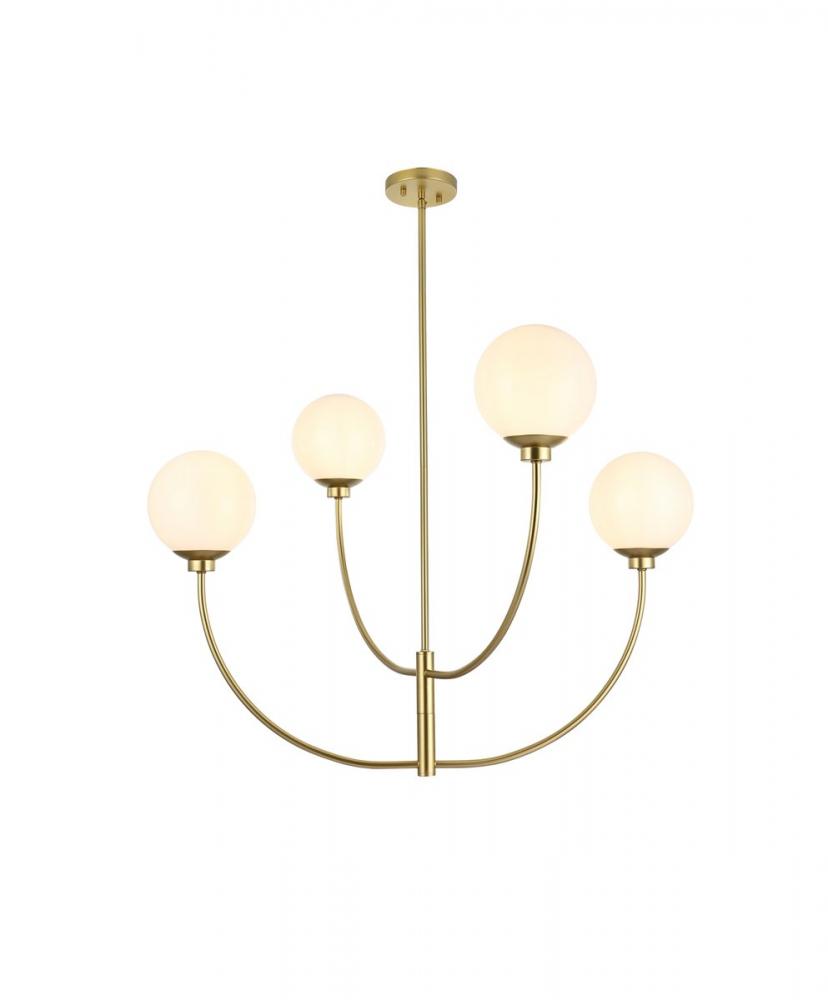 Nyomi 36 Inch Chandelier in Brass