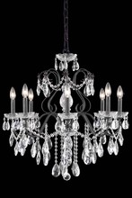 Elegant 2016D26DB/SS - St. Francis 6 light Dark Bronze Chandelier Clear Swarovski® Elements Crystal