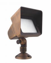 Elegant C048 - Flood Light W2.75in D5.25in H8in Antique Brass Includes Stake G4 Halogen 35w