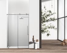 Elegant SD101-4876BNK - Frameless Shower Door 48x76 Brushed Nickel