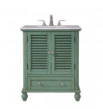 Elegant VF30530VM - 30 In.single Bathroom Vanity Set in Vintage Mint