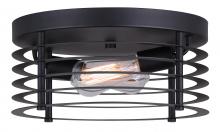 Canarm IFM779B13BK - ALDER, IFM779B13BK, MBK Color, 2 Lt Flush Mount, 60W Type A, 13" W x 6" H