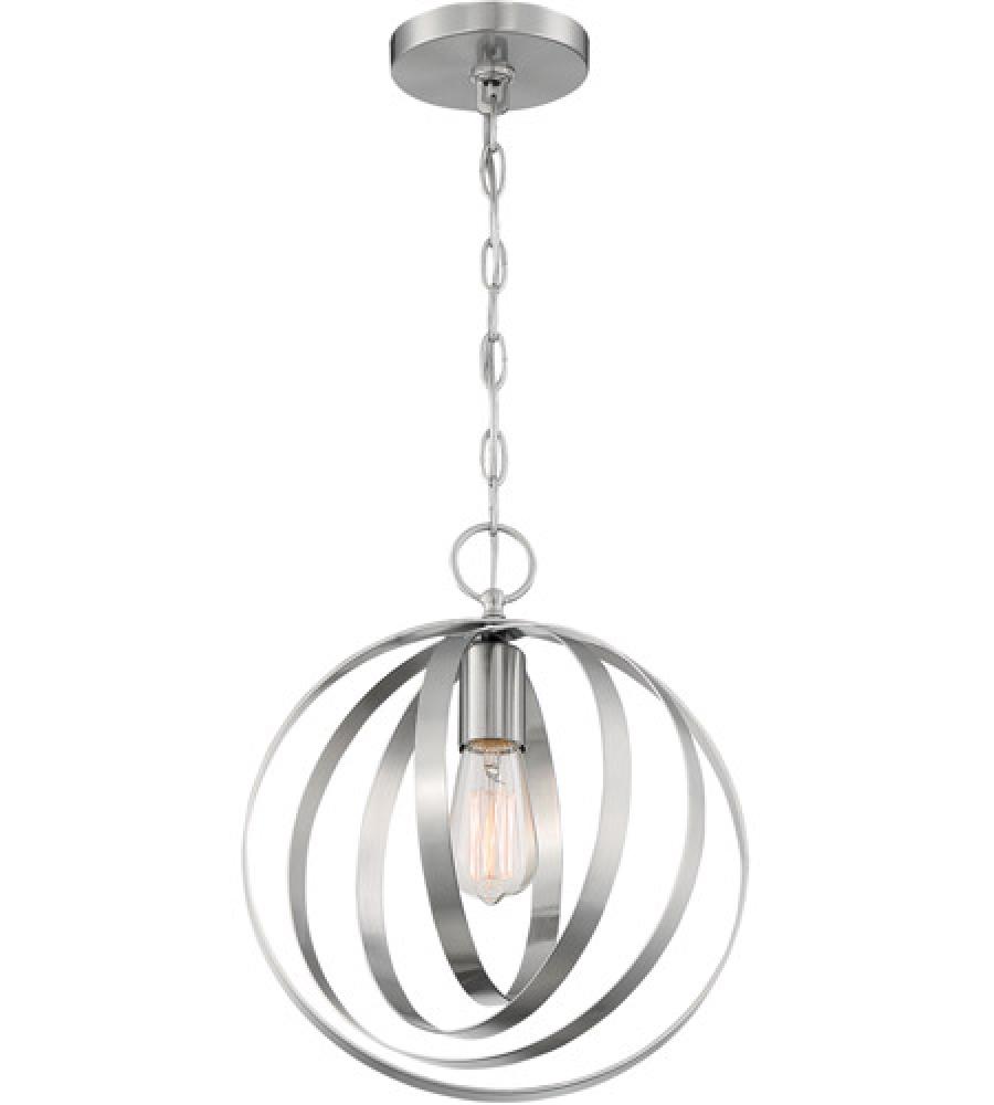 Pendleton - 1 Light Pendant with- Brushed Nickel Finish