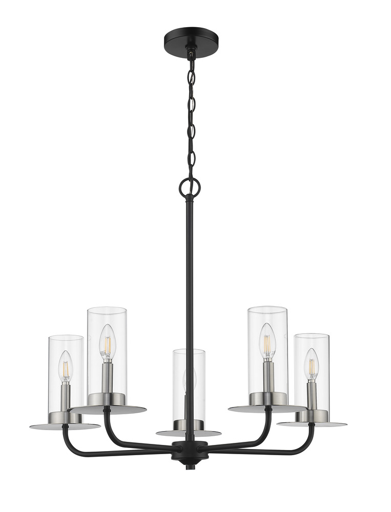 Vivio 5-Light Aura Two-Toned Chandelier - CG,MB,NK