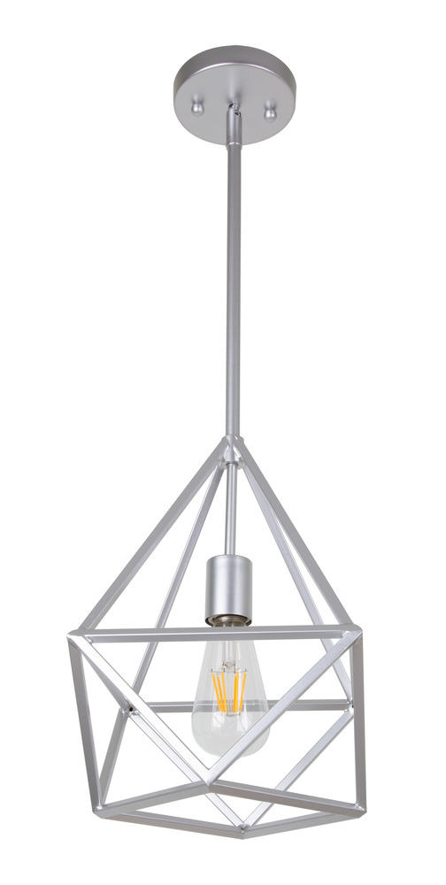 Vivio Vega 1-Light Cage Pendant - Silver