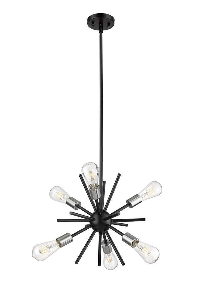 Sputnik 6-Ligth 14" Chandelier - MB with NK Sockets