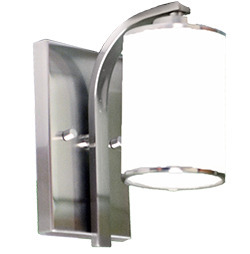 Lexington 1 - Light White Glass - Sconce - Nickel