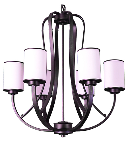 Lexington 6-Light White Glass Chandelier - RB