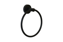 HOMEnhancements 20202 - Modern Round Towel Ring - Matte Black